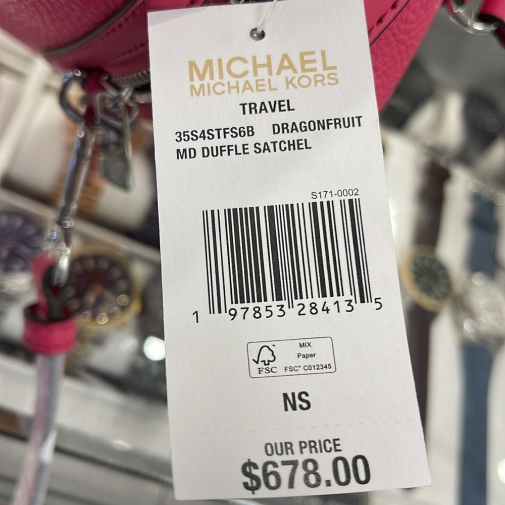 MICHAEL KORS JST TRAVEL MEDIUM DUFFLE SATCHEL SHOULDER CROSSBODY BAG MK SRAGONFR - Picture 11 of 16